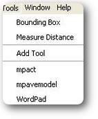 Fig. 8 Add tools feature showing that the Mpact, MpaveModel, and WordPad have been added